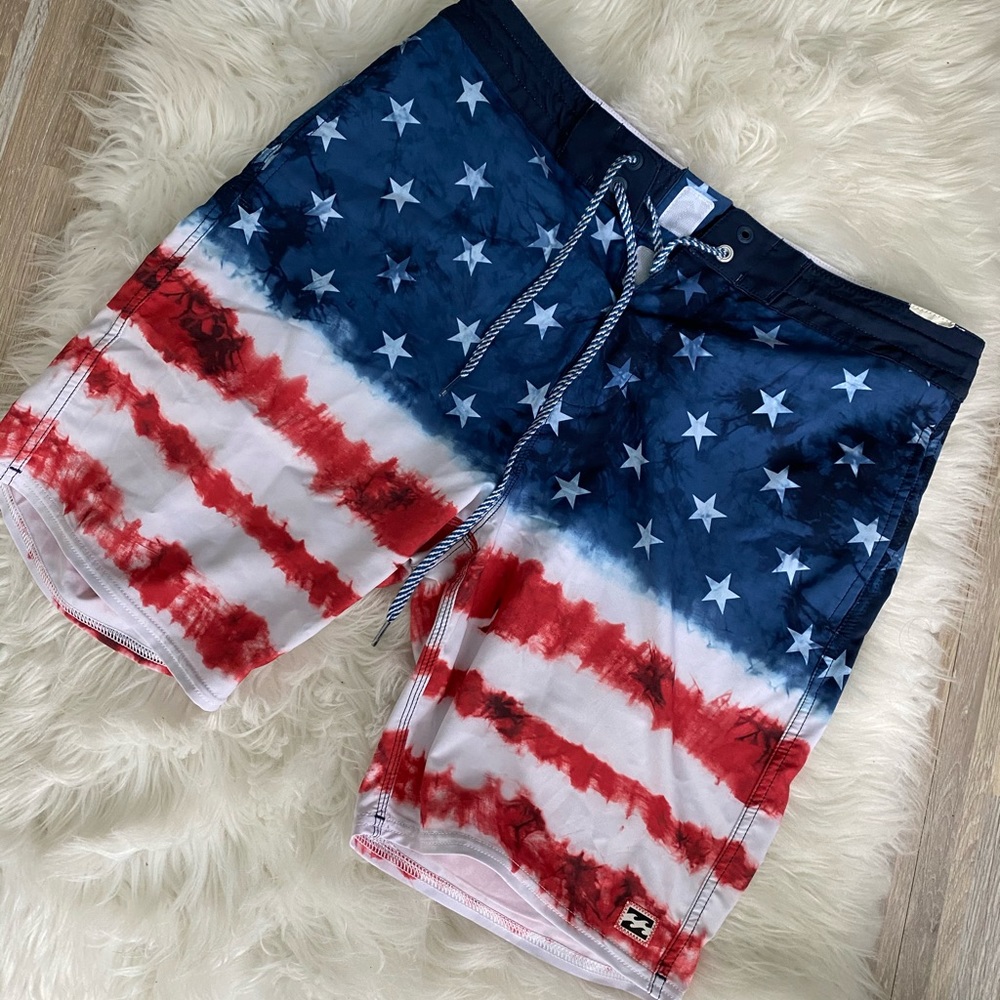 American flag bathing suit bottoms